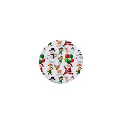 Seamless Pattern Christmas 1  Mini Buttons by Vaneshart