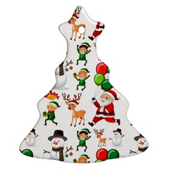 Seamless Pattern Christmas Christmas Tree Ornament (two Sides)
