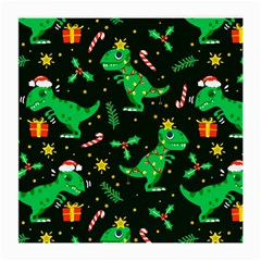 Christmas Funny Pattern Dinosaurs Medium Glasses Cloth by Vaneshart