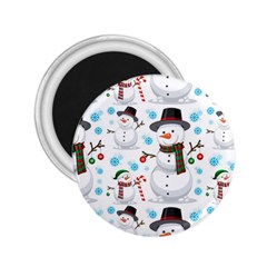 Christmas Snowman Seamless Pattern 2 25  Magnets