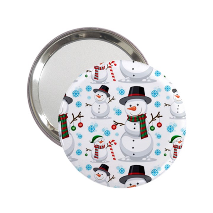 Christmas Snowman Seamless Pattern 2.25  Handbag Mirrors