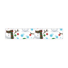 Christmas Snowman Seamless Pattern Flano Scarf (mini) by Vaneshart