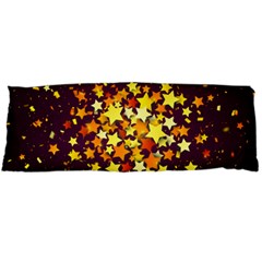 Colorful Confetti Stars Paper Particles Scattering Randomly Dark Background With Explosion Golden St Body Pillow Case (dakimakura)