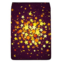 Colorful Confetti Stars Paper Particles Scattering Randomly Dark Background With Explosion Golden St Removable Flap Cover (l) by Vaneshart