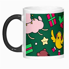 Funny Decoration Christmas Pattern Background Morph Mugs by Vaneshart