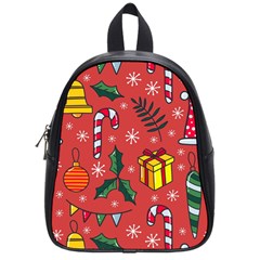 Colorful Funny Christmas Pattern School Bag (small)