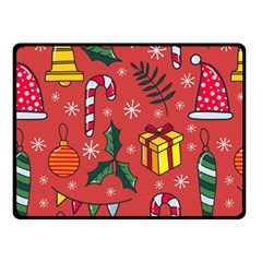 Colorful Funny Christmas Pattern Double Sided Fleece Blanket (small)  by Vaneshart