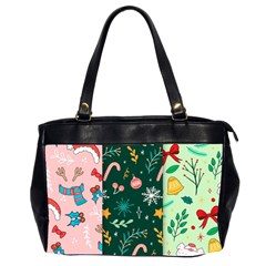 Hand Drawn Christmas Pattern Collection Oversize Office Handbag (2 Sides)