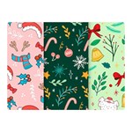 Hand Drawn Christmas Pattern Collection Double Sided Flano Blanket (Mini)  35 x27  Blanket Front