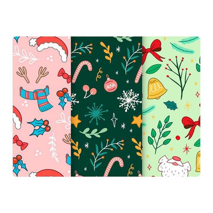 Hand Drawn Christmas Pattern Collection Double Sided Flano Blanket (Mini) 