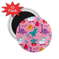 Colorful Funny Christmas Pattern Ho Ho Ho 2.25  Magnets (10 pack) 