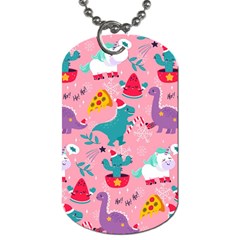 Colorful Funny Christmas Pattern Ho Ho Ho Dog Tag (One Side)