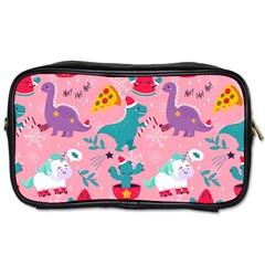 Colorful Funny Christmas Pattern Ho Ho Ho Toiletries Bag (One Side)