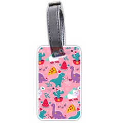 Colorful Funny Christmas Pattern Ho Ho Ho Luggage Tag (one side)