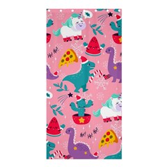 Colorful Funny Christmas Pattern Ho Ho Ho Shower Curtain 36  x 72  (Stall) 