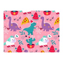 Colorful Funny Christmas Pattern Ho Ho Ho Double Sided Flano Blanket (Mini) 