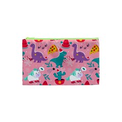 Colorful Funny Christmas Pattern Ho Ho Ho Cosmetic Bag (XS)