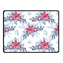 Watercolor Christmas Floral Seamless Pattern Double Sided Fleece Blanket (small) 