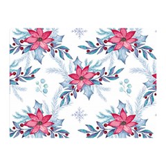 Watercolor Christmas Floral Seamless Pattern Double Sided Flano Blanket (mini)  by Vaneshart