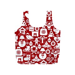 Christmas Seamless Pattern Icons Full Print Recycle Bag (s)