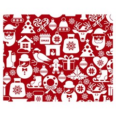 Christmas Seamless Pattern Icons Double Sided Flano Blanket (medium)  by Vaneshart