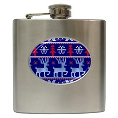 Knitted Christmas Pattern Hip Flask (6 Oz) by Vaneshart