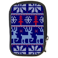 Knitted Christmas Pattern Compact Camera Leather Case