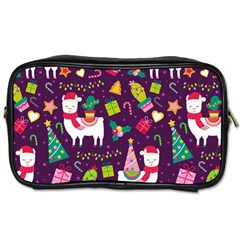 Colorful Funny Christmas Pattern Toiletries Bag (two Sides) by Vaneshart