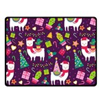 Colorful Funny Christmas Pattern Double Sided Fleece Blanket (Small)  45 x34  Blanket Back