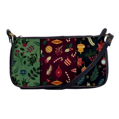 Christmas Pattern Collection Flat Design Shoulder Clutch Bag