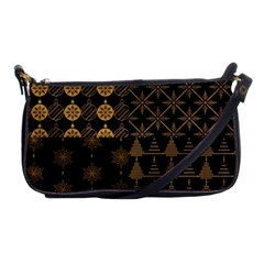 Golden Christmas Pattern Collection Shoulder Clutch Bag