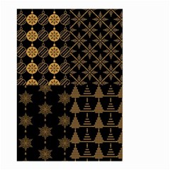 Golden Christmas Pattern Collection Small Garden Flag (two Sides)