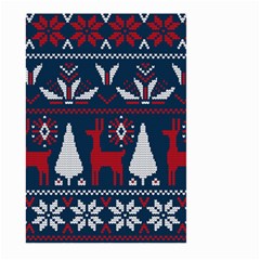 Knitted Christmas Pattern Large Garden Flag (two Sides)