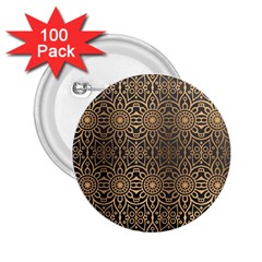 Luxury Ornamental Mandala Design Background 2 25  Buttons (100 Pack) 