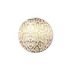 White And Gold Snakeskin Golf Ball Marker (10 Pack)