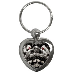 Monster Sculpture Extreme Close Up Illustration 2 Key Chain (heart) by dflcprintsclothing