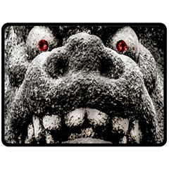 Monster Sculpture Extreme Close Up Illustration 2 Double Sided Fleece Blanket (large)  by dflcprintsclothing