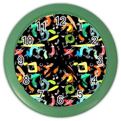 Music 2 Color Wall Clock by ArtworkByPatrick