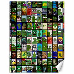 Pepe The Frog Memes Of 2019 Picture Patchwork Pattern Canvas 12  X 16  by snek