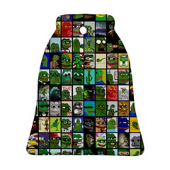 Pepe The Frog Memes Of 2019 Picture Patchwork Pattern Ornament (bell) by snek