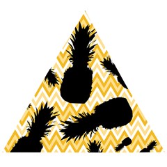 Ananas Chevrons Noir/jaune Wooden Puzzle Triangle by kcreatif