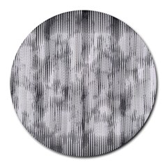 Abstrait Texture Gris/noir Round Mousepads