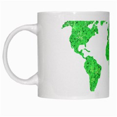 Environment Concept World Map Illustration White Mugs by dflcprintsclothing