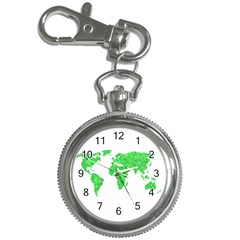 Environment Concept World Map Illustration Key Chain Watches by dflcprintsclothing