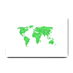Environment Concept World Map Illustration Small Doormat  by dflcprintsclothing