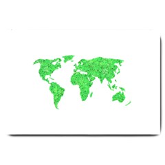 Environment Concept World Map Illustration Large Doormat  by dflcprintsclothing