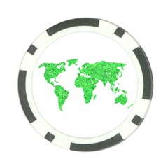 Environment Concept World Map Illustration Poker Chip Card Guard (10 Pack) by dflcprintsclothing
