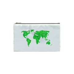 Environment Concept World Map Illustration Cosmetic Bag (small) by dflcprintsclothing