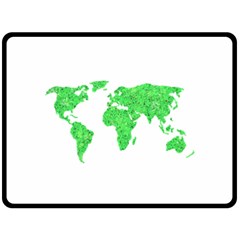 Environment Concept World Map Illustration Fleece Blanket (large)  by dflcprintsclothing