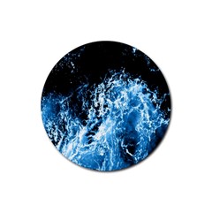 Photo Vagues  Rubber Round Coaster (4 Pack)  by kcreatif